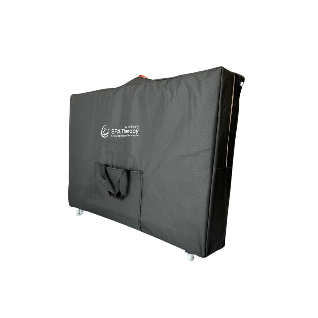Masă de masaj portabilă, (dimensiuni 185 x 65 cm/lemn) Violet ,Husa Transport cu roți. - imaginea 16
