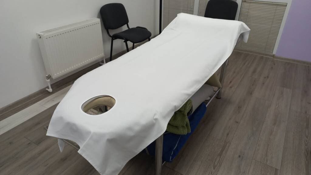 Cearceaf pentru Masă de Masaj cu Gaură pentru Față - 100% Bumbac