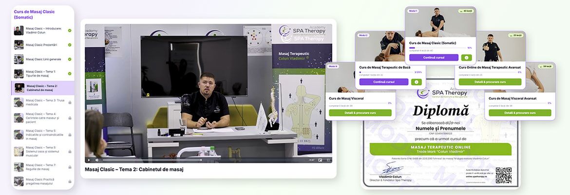 Platforma Spa Therapy Online cu lecții video