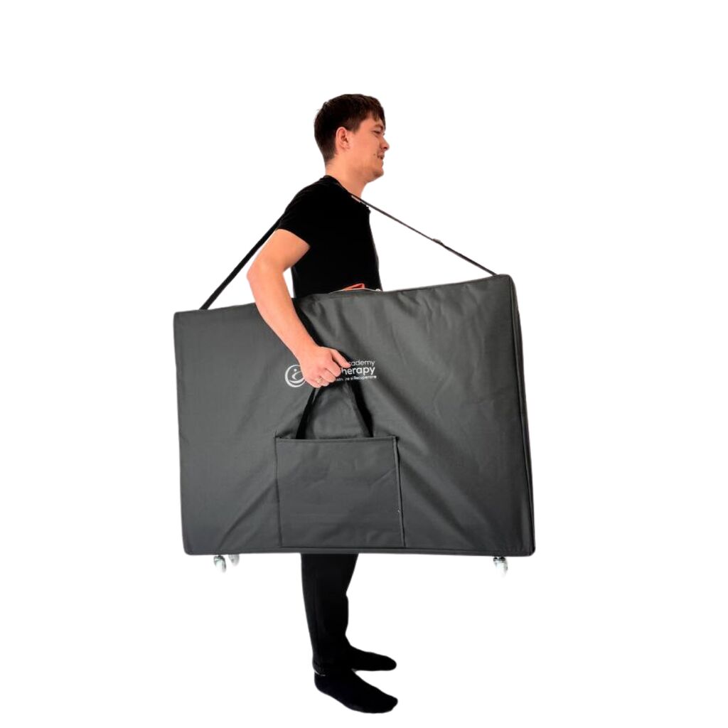 Masă de masaj portabilă, (dimensiuni 185 x 65 cm/lemn) Violet ,Husa Transport cu roți. - imaginea 13
