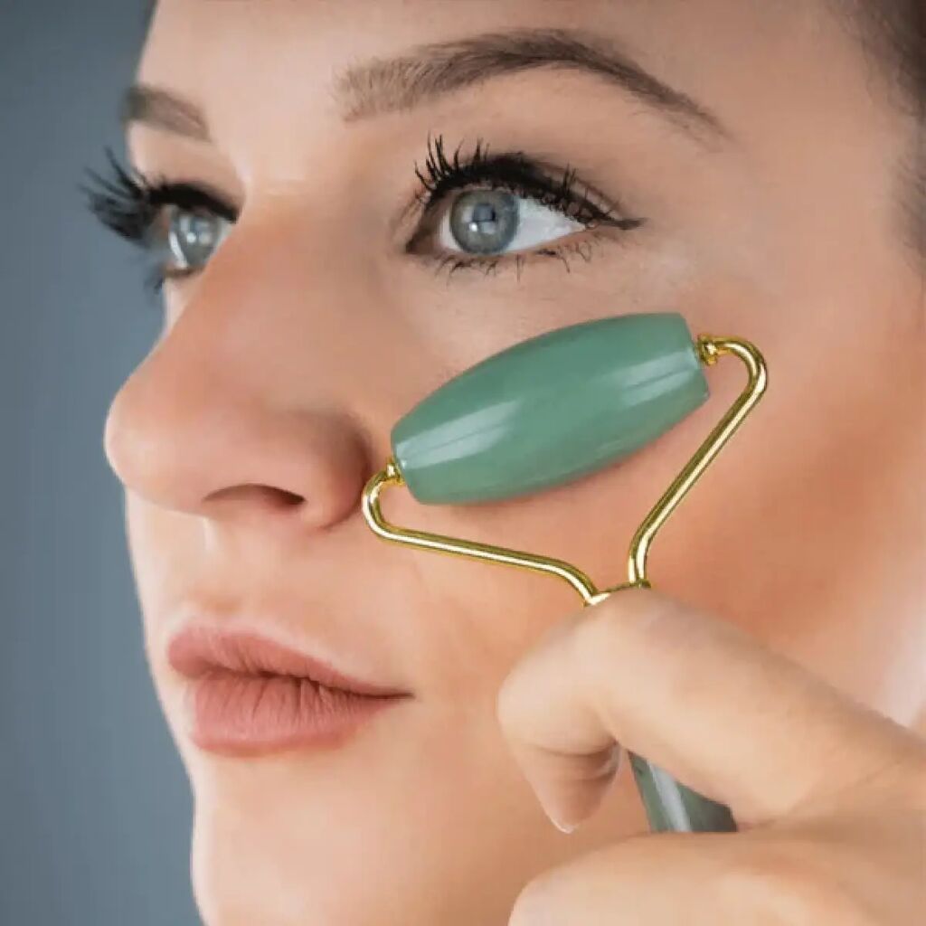 Set facial din piatră naturală ( Jad ) - imaginea 3