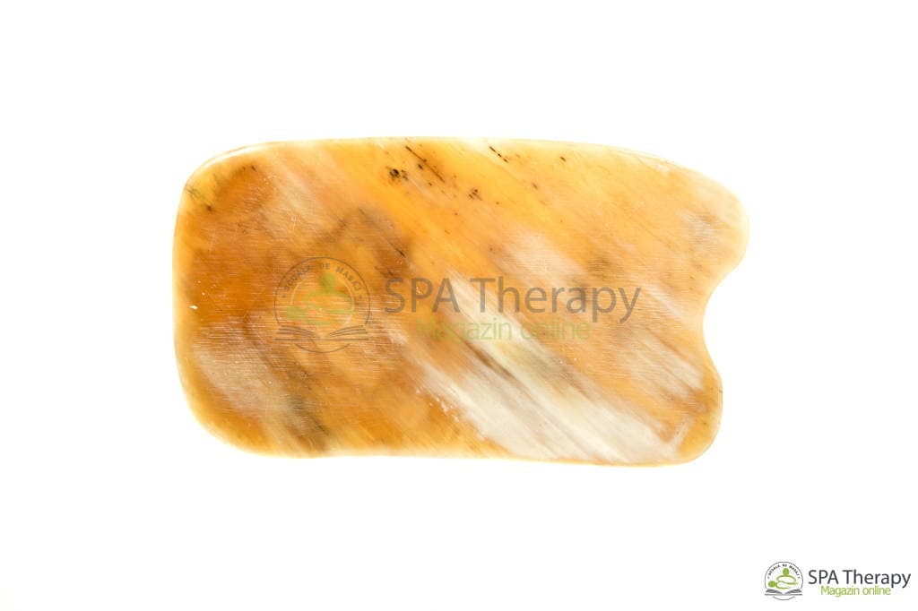 Gua-Sha din Corn de Bivol cu Crestătură